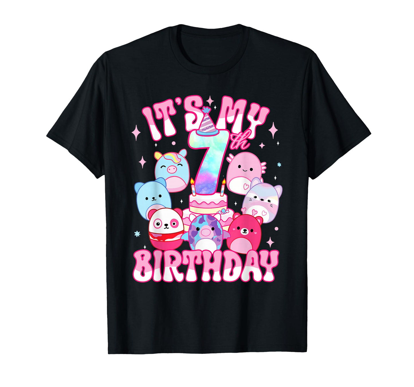 It's My 7th Birthday Squish Squad Girls Kids T-Shirt