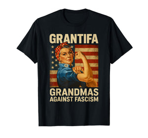 Grantifa Grandmas Against Fascism Feminist Political T-Shirt