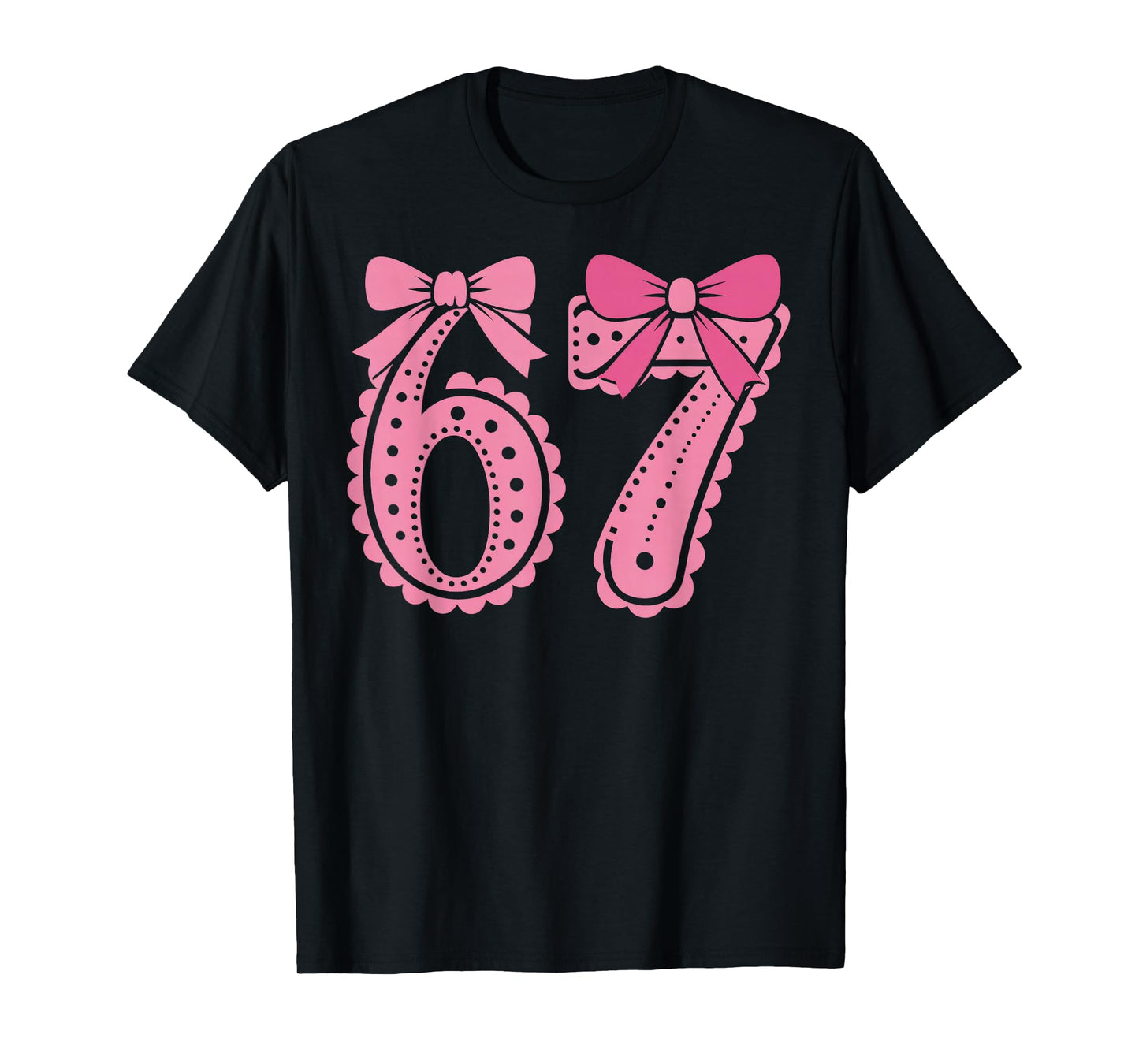 67 Six Seven Meme Pink T-Shirt