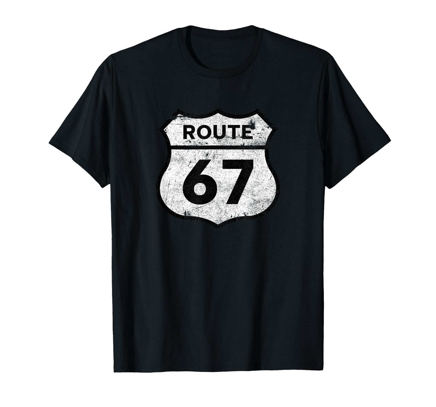 Six Seven Funny Route 67 Road Sign 6 7 Meme Men Women Kids T-Shirt