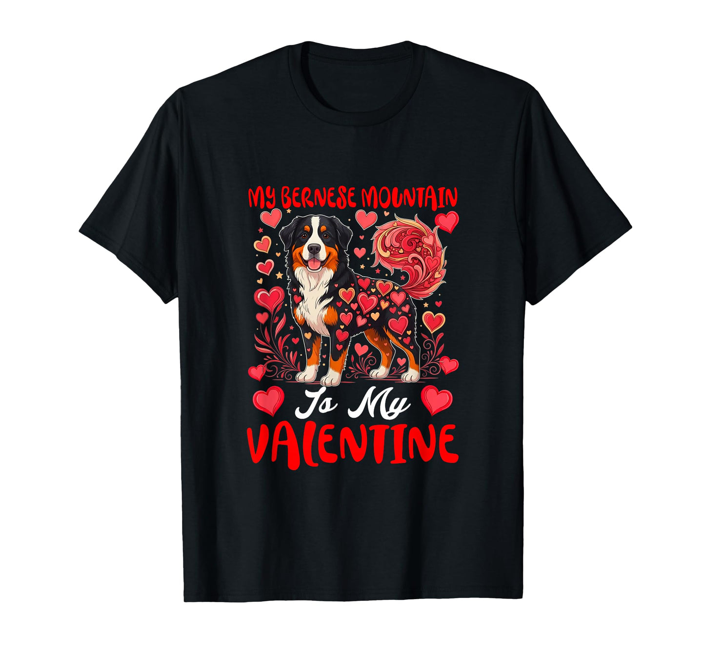 My Bernese Mountain is My Valentine Matching Dog Owner Kids T-Shirt