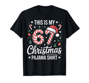This My 67 Christmas Pajama 67 Meme Gen Alpha Boys Girls T-Shirt