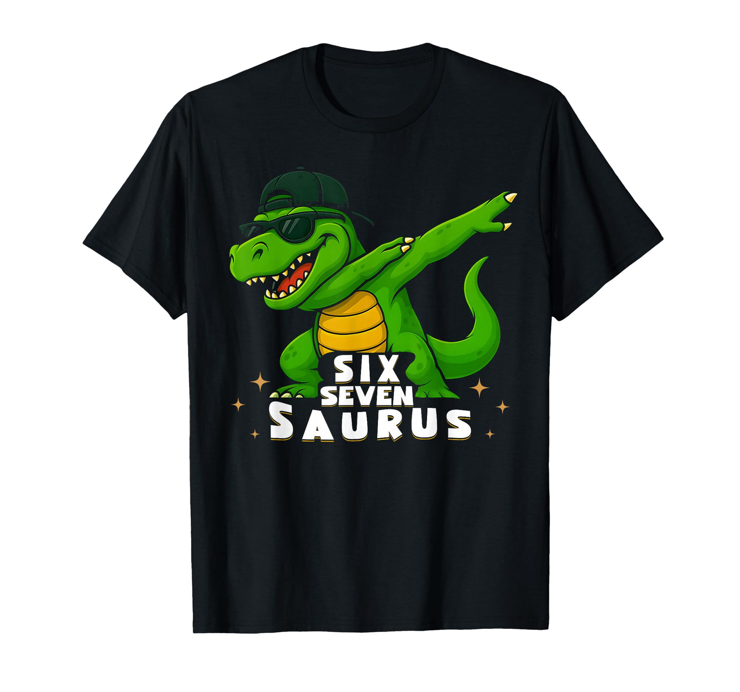 Funny 67 T Rex Dinosaur Six Seven Numbers Boys Kids Dabbing T-Shirt