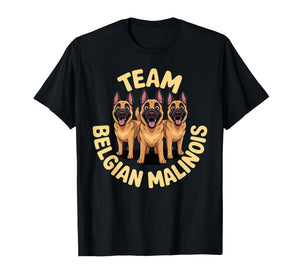 Cartoon Working Shepherd Pet Dog Breed Team Belgian Malinois T-Shirt