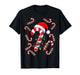 Red and White Candy Cane Santa Christmas Xmas Lights T-Shirt