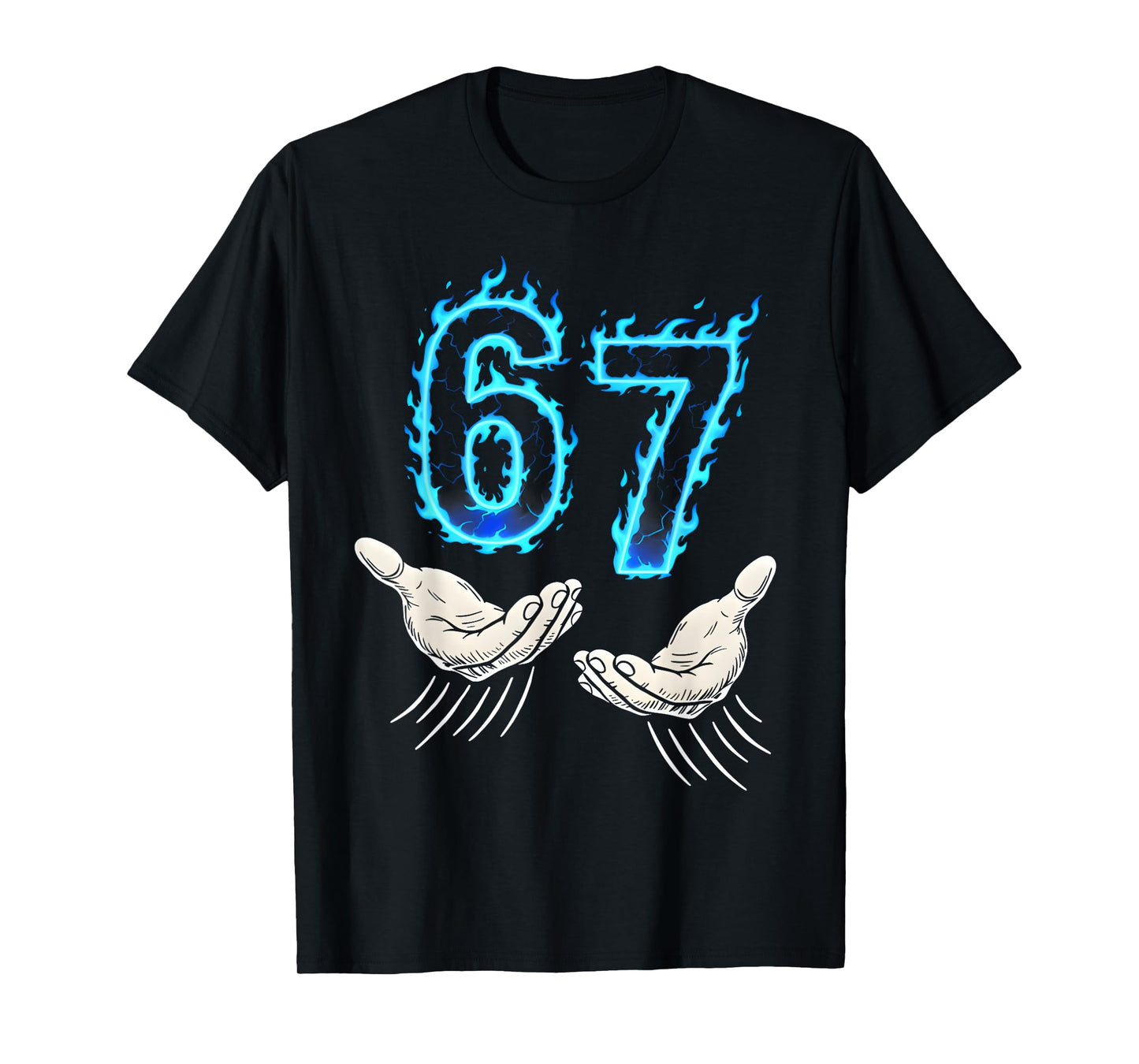 Six Seven 6 7 Meme Hand 67 T-Shirt