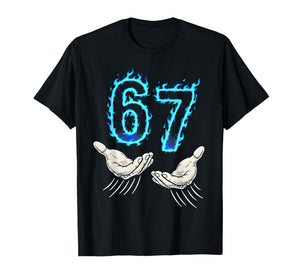 Six Seven 6 7 Meme Hand 67 T-Shirt