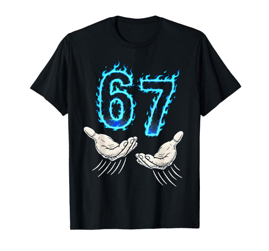Six Seven 6 7 Meme Hand 67 T-Shirt