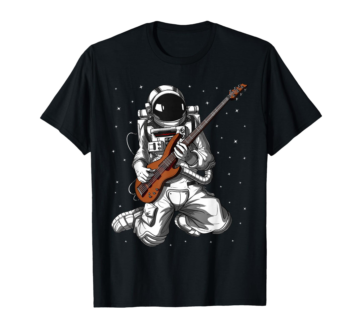Astronaut Playing Bass Guitar Bassist Musician Guitar Player T-Shirt