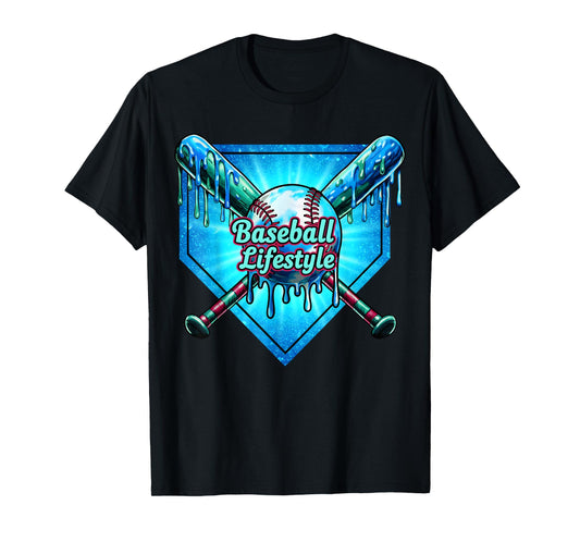 Baseball Lifestyle 101 Apparel Youth Baseball Drip Ice Cream T-Shirt