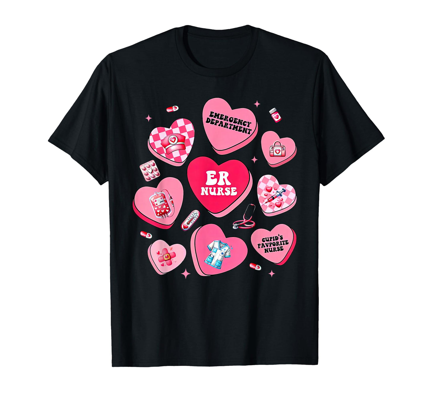 Emergency Department Candy Heart Valentine ER Emergency Room T-Shirt