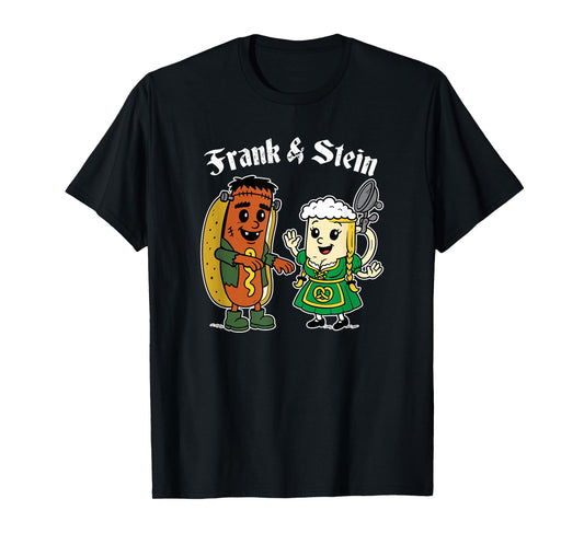 Frank and Stein Funny Oktoberfest Halloween T-Shirt