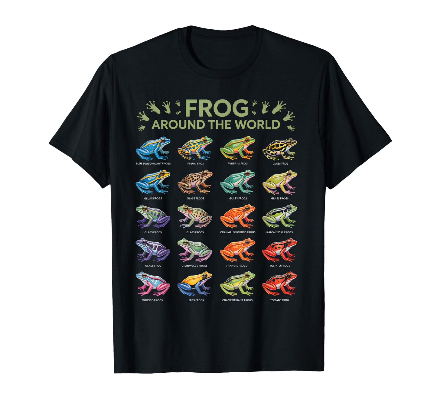 Frogs Around The World Educational Types of Frogs T-Shirt