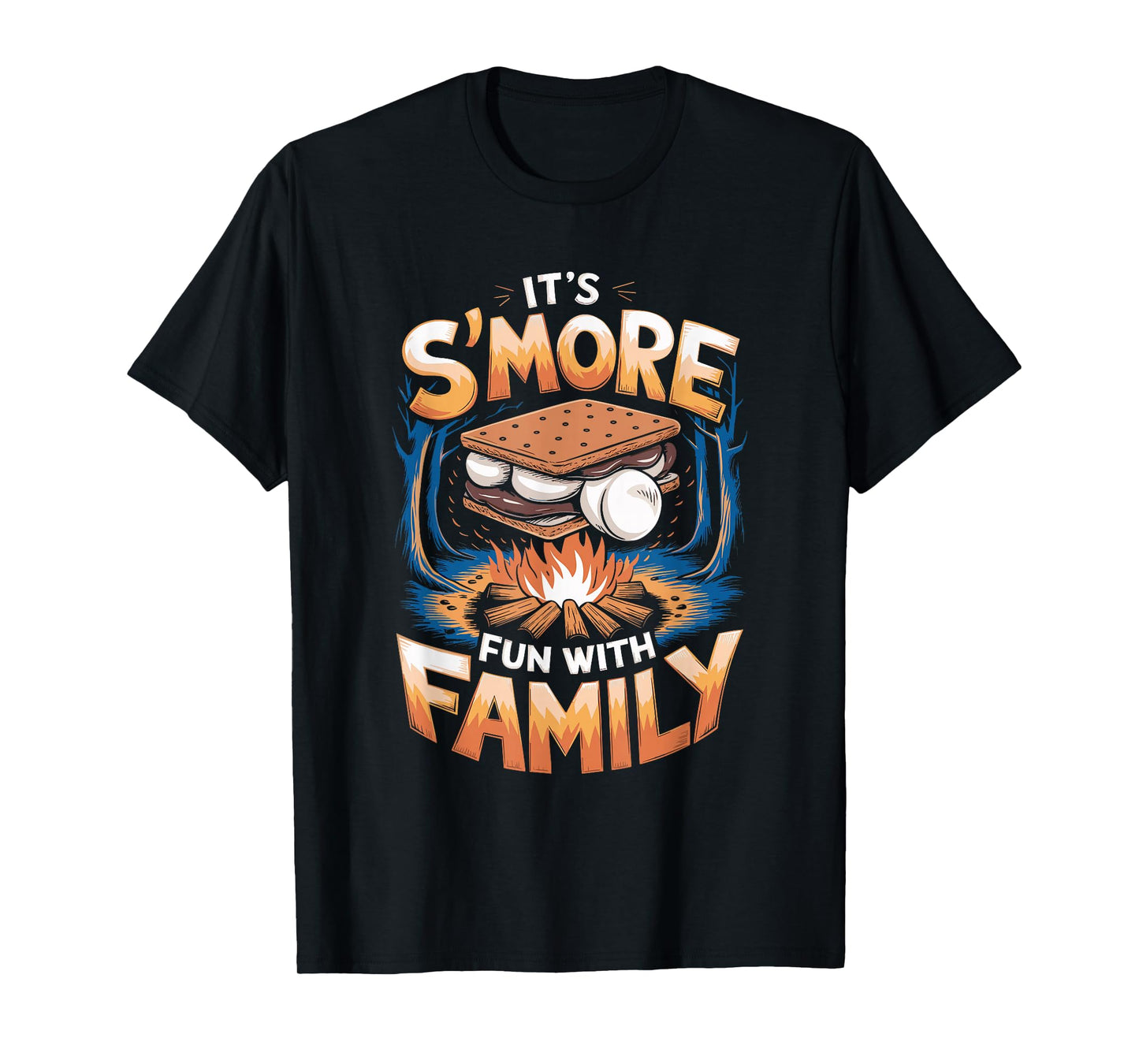 It’s S’More Fun with Family Cute Campfire Art T-Shirt
