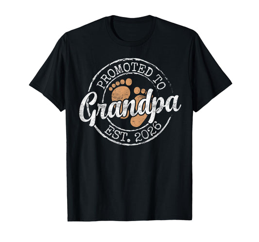 Promoted to Grandpa Est 2026 First Time Grandfather to Be T-Shirt