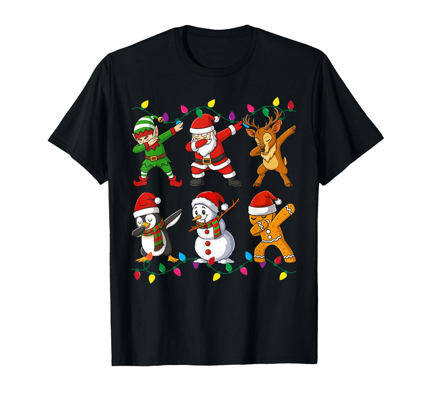 Dabbing Santa Elf Friends Christmas Boys Girls Men Xmas Dab T-Shirt
