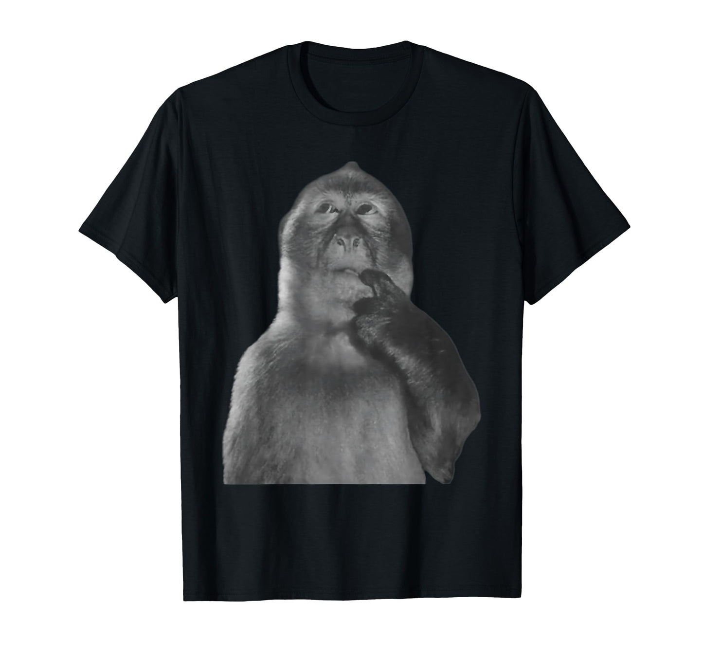 Funny Thinking Monkey Meme Curious Ape Brainrot T-Shirt