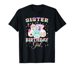Birthday Family Squish Squad Sister of The Birthday Girl T-Shirt