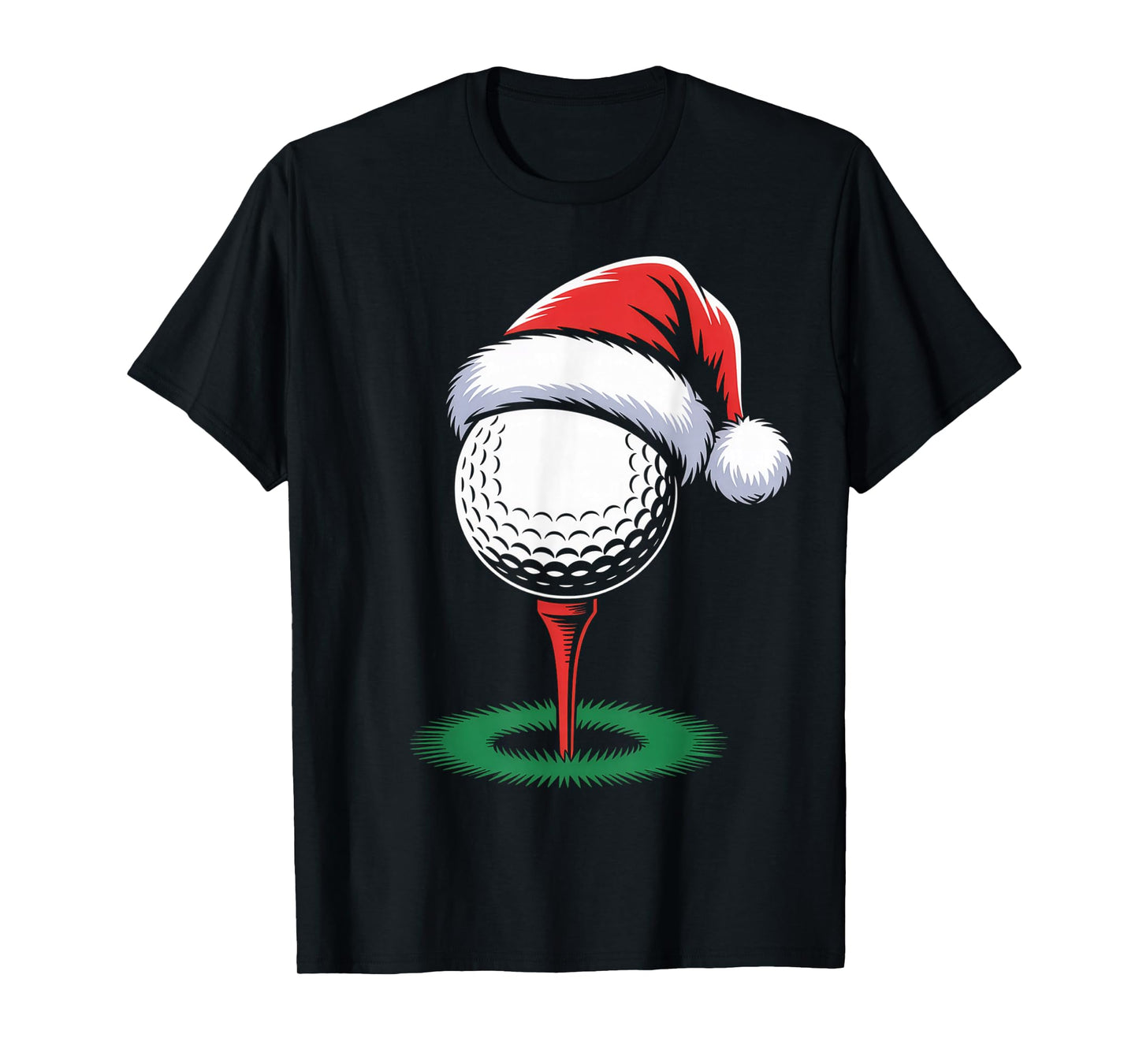 Funny Golf Christmas Santa Hat Holiday T-Shirt