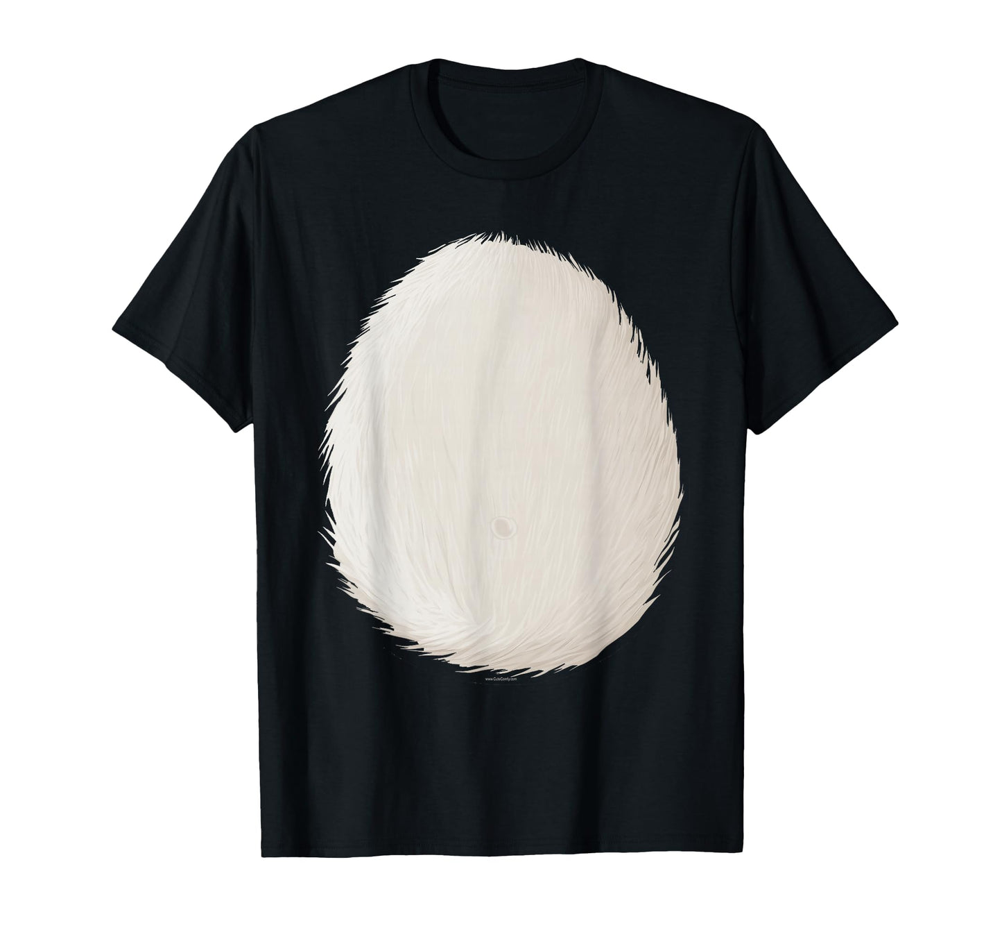White Fur Belly DIY Halloween Costume Furry Tummy Cosplay T-Shirt
