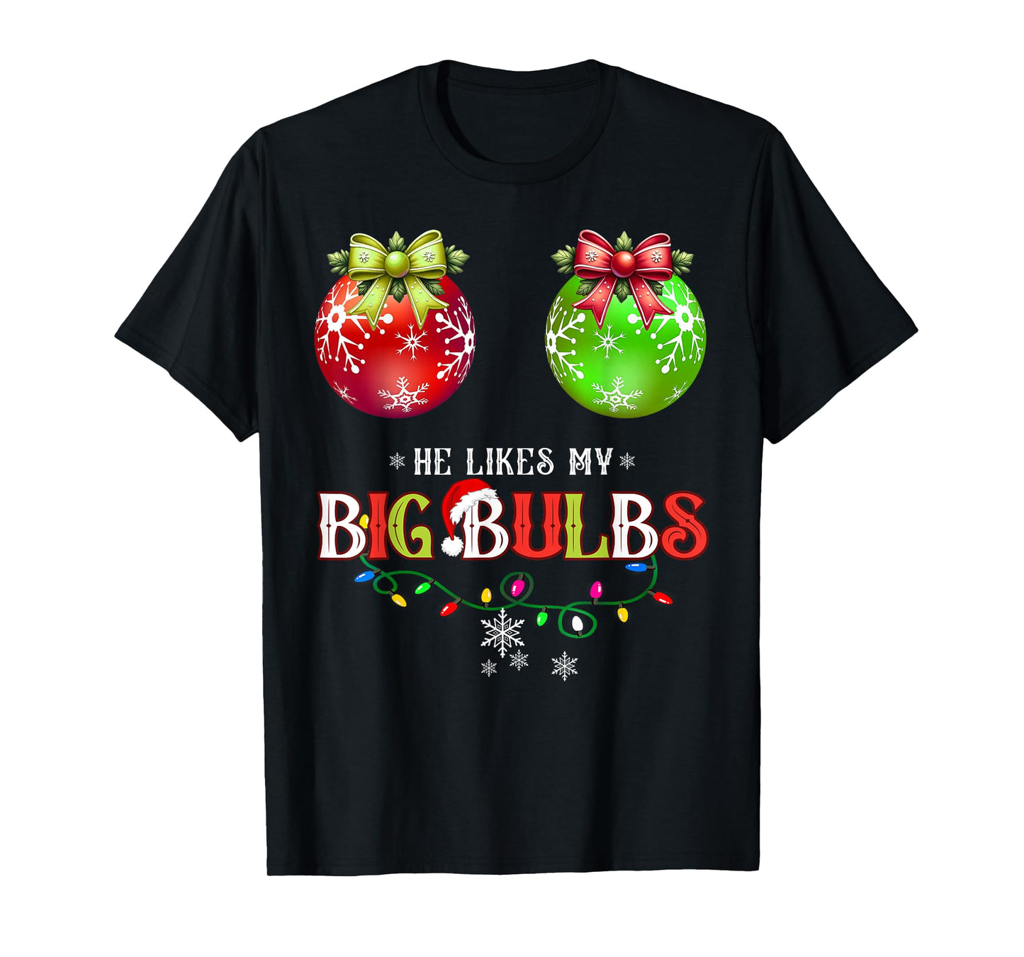 He Likes My Big Bulbs I Love His Peppermint Stick Couples T-Shirt