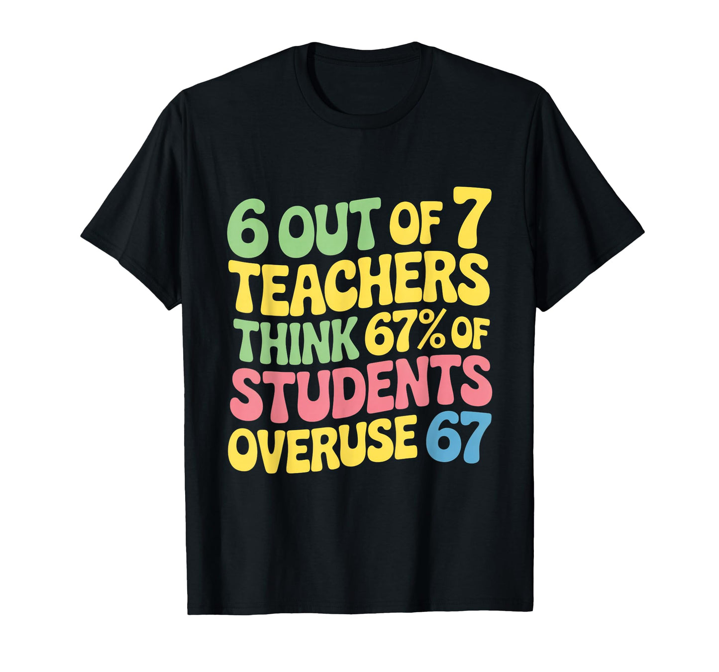 Teacher Funny Overuse 67 Teacher T-Shirt