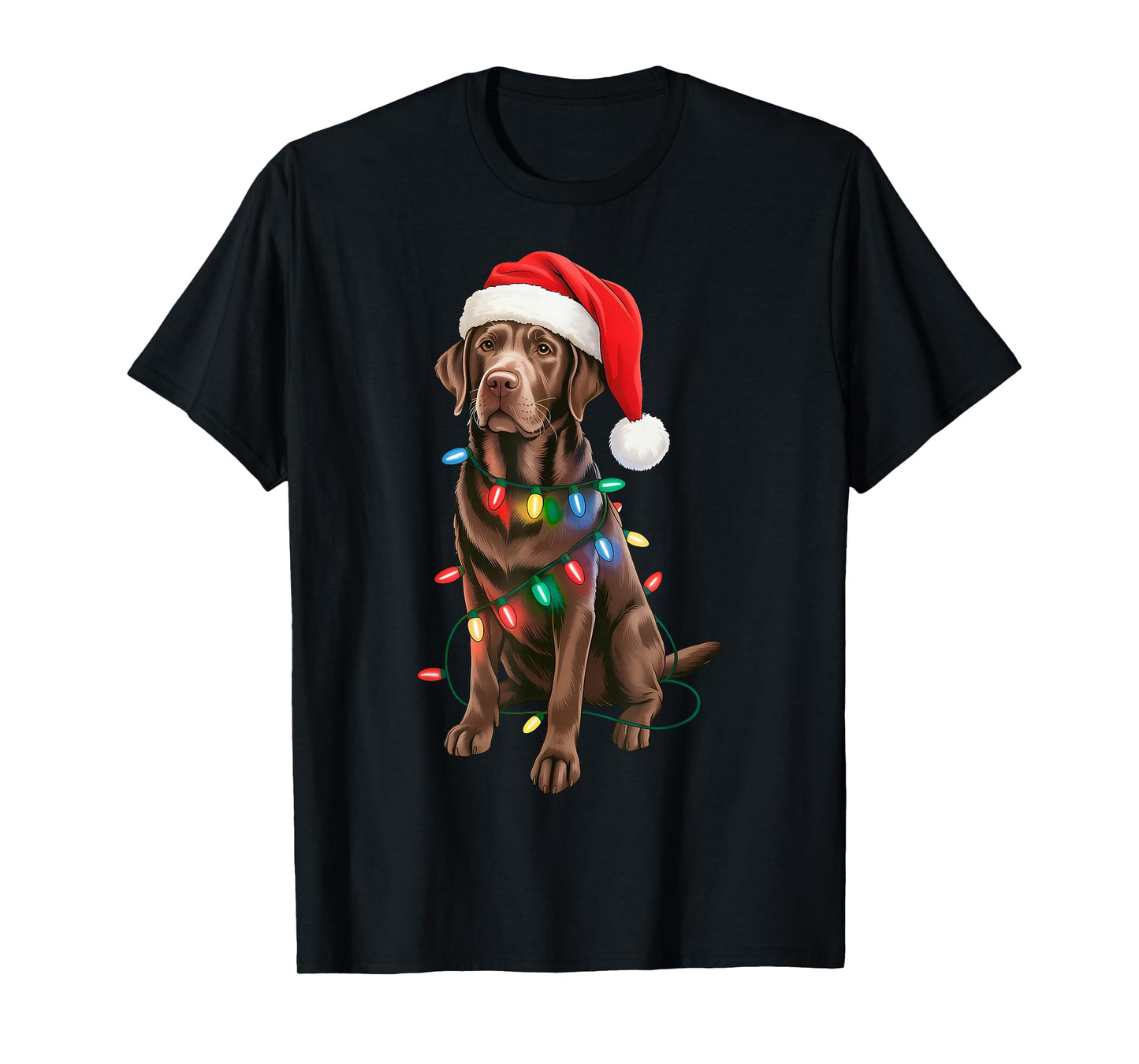 Chocolate Lab Labrador Retriever Men Women Kids Christmas T-Shirt