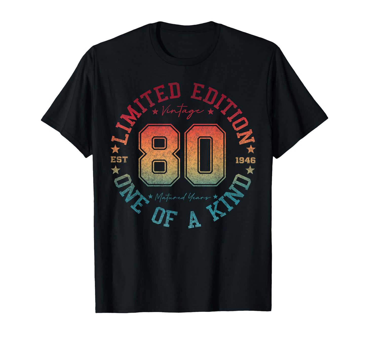 80 Year Old Gifts Vintage 1946 Limited Edition 80th Birthday T-Shirt