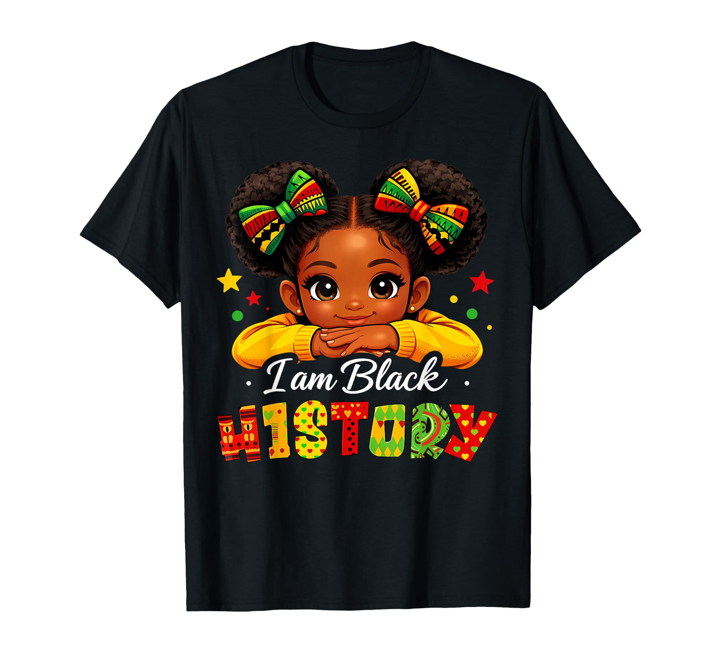 I Am Black History Month Black Melanin Kids Girls T-Shirt
