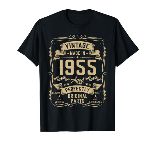 Vintage 1955 71yr 71st Birthday Gifts for Men 71 Years Old T-Shirt