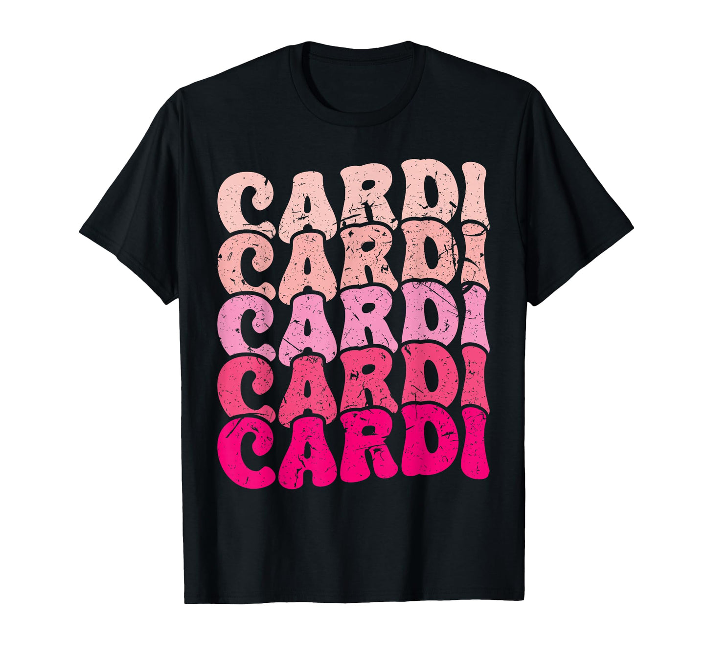 Vintage Cardi Personalized Name I Love Cardi 80's Groovy T-Shirt
