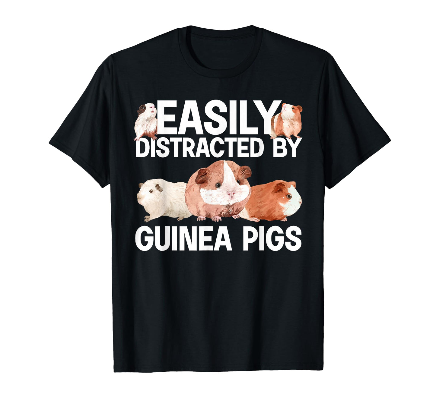 Cute Guinea Pig Art for Men Women Adult Guinea Pig Lover T-Shirt