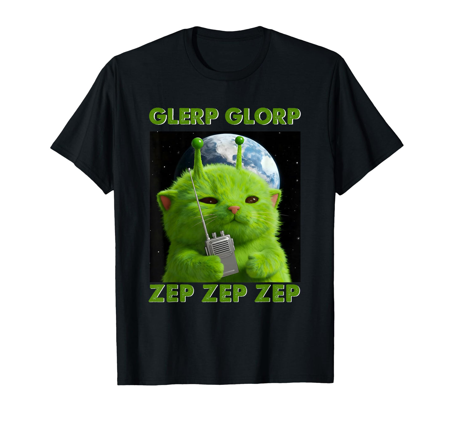 Gnarp Cat Silly Alien Cat Meme Brainrot Meme Funny Silly Cat T-Shirt