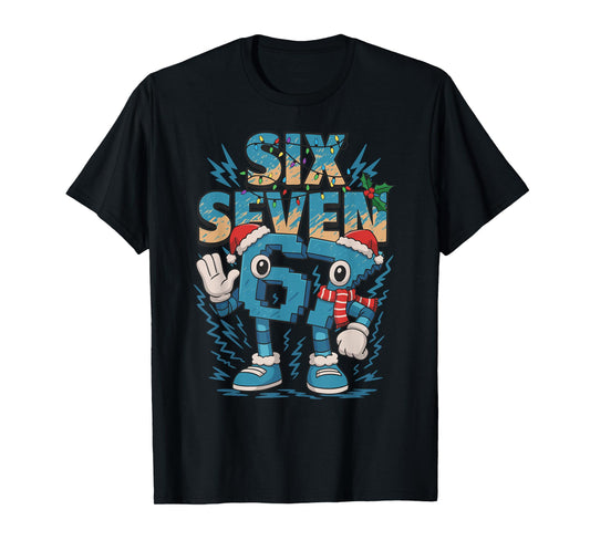 Kids Meme 67 Six Seven 6 7 Italian Brainrot Christmas T-Shirt