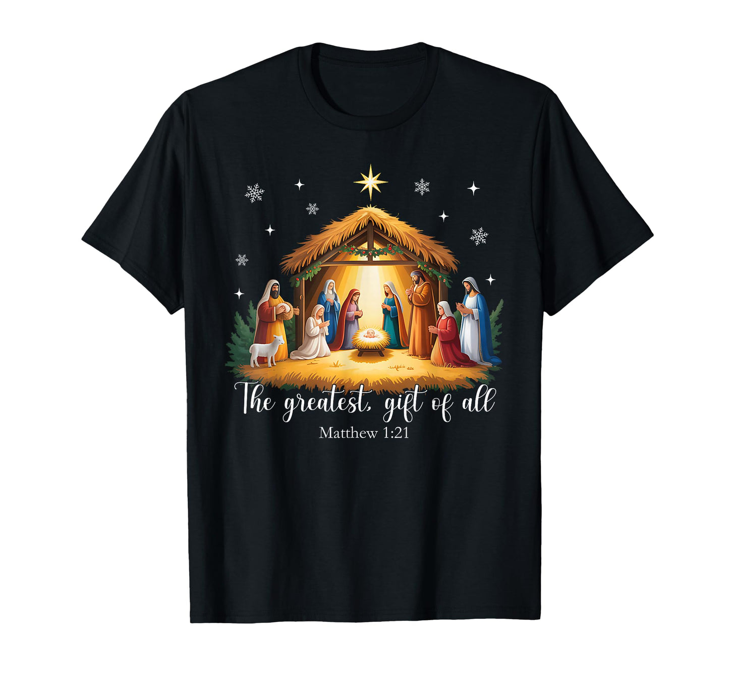The Greatest Gift for All Christmas Nativity Jesus Christian T-Shirt