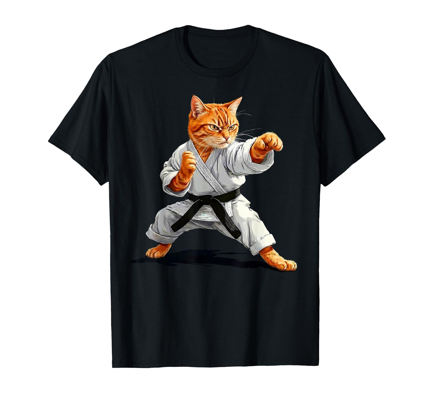 Martial Arts Karate Taekwondo Cat Jiu Jitsu Judo MMA Fighter T-Shirt