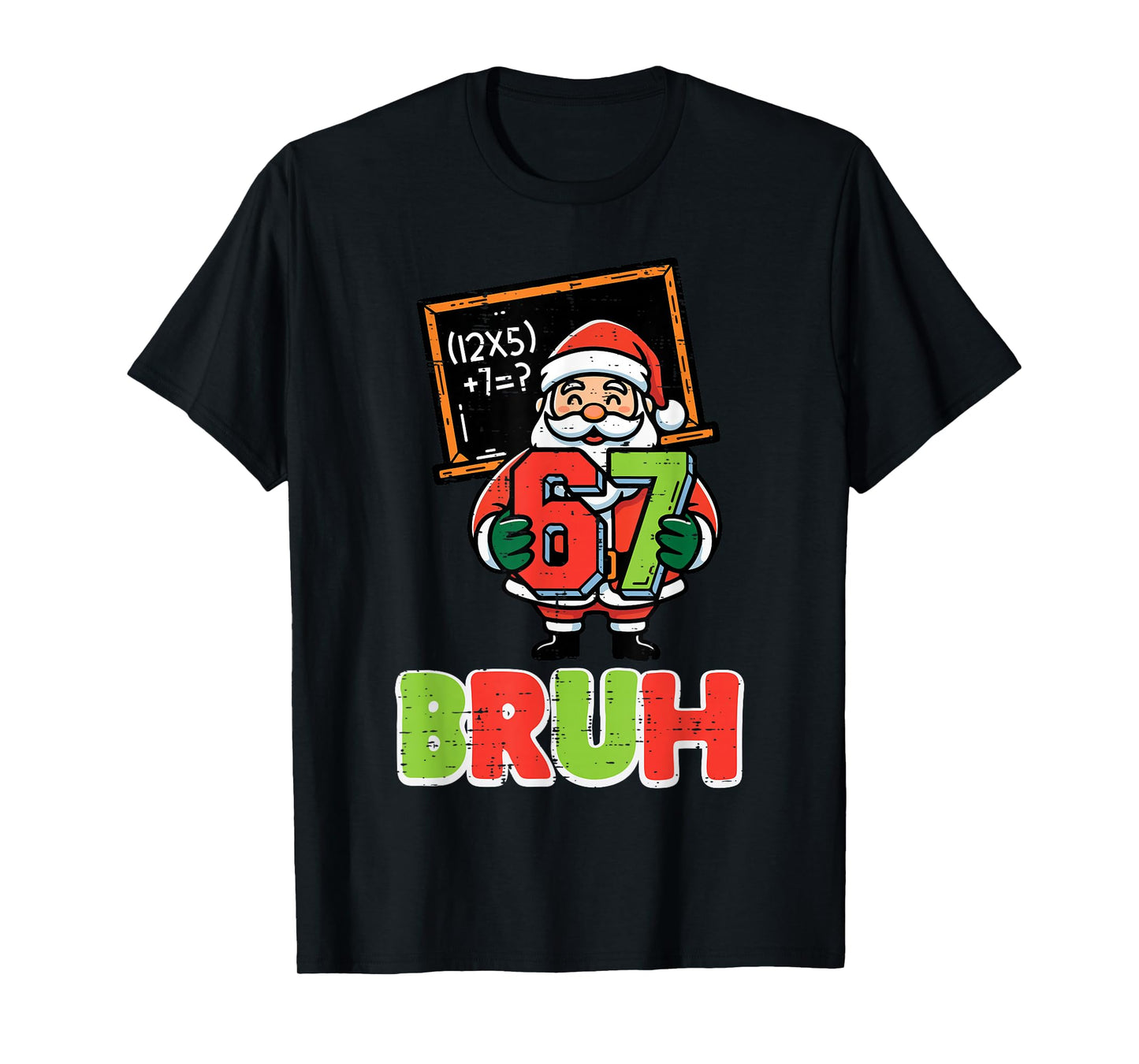 67 Bruh Santa Funny Christmas 6 7 Meme Xmas Boys Kids Youth T-Shirt