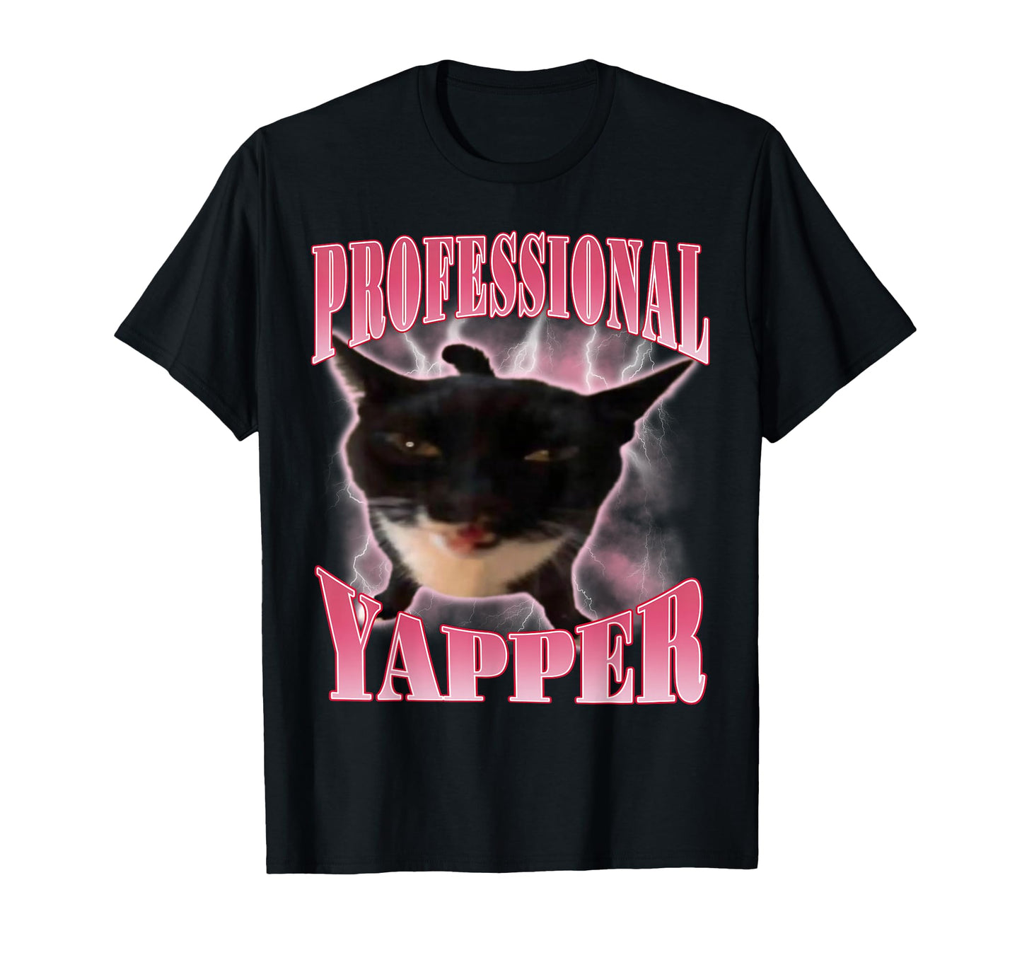 Professional Yapper Cat Funny Oddly Specific Dank Meme T-Shirt