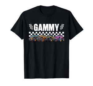Gammy Retro Monster Truck Family Crew Birthday Matching T-Shirt