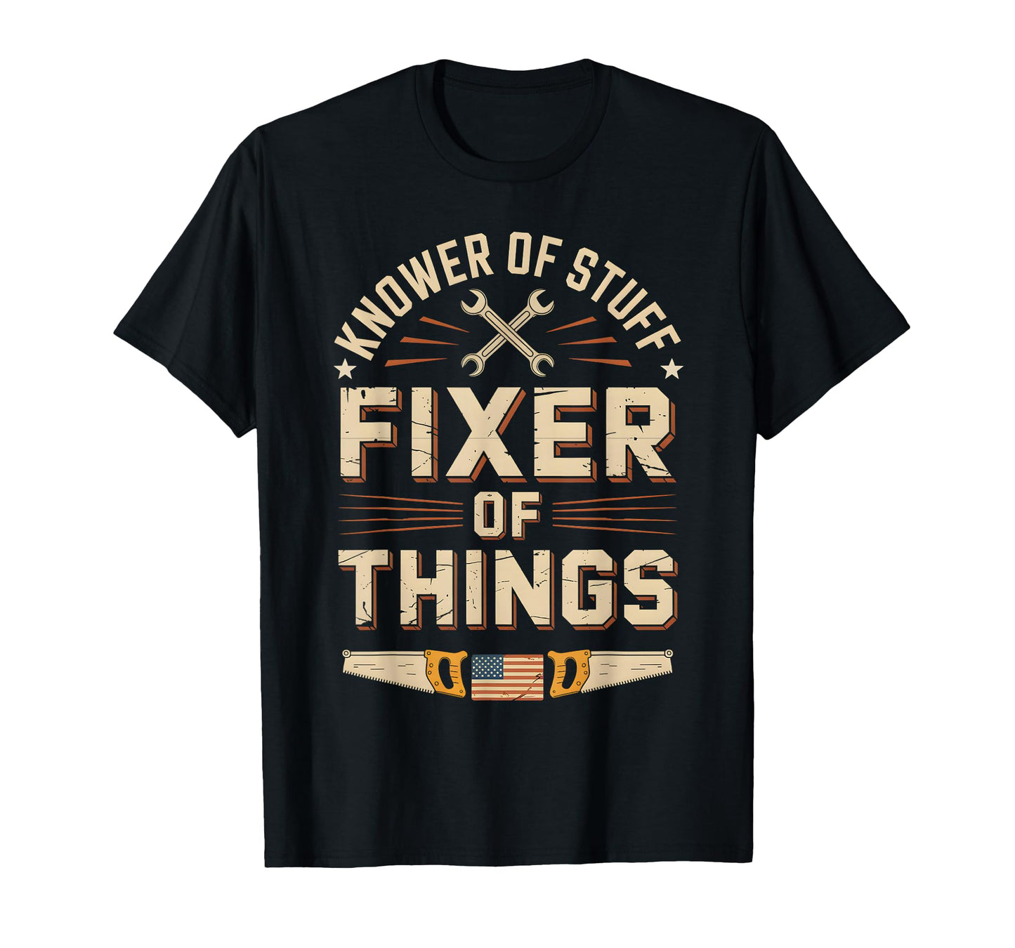 Vintage Knower of Stuff Fixer of Things Funny Dad T-Shirt