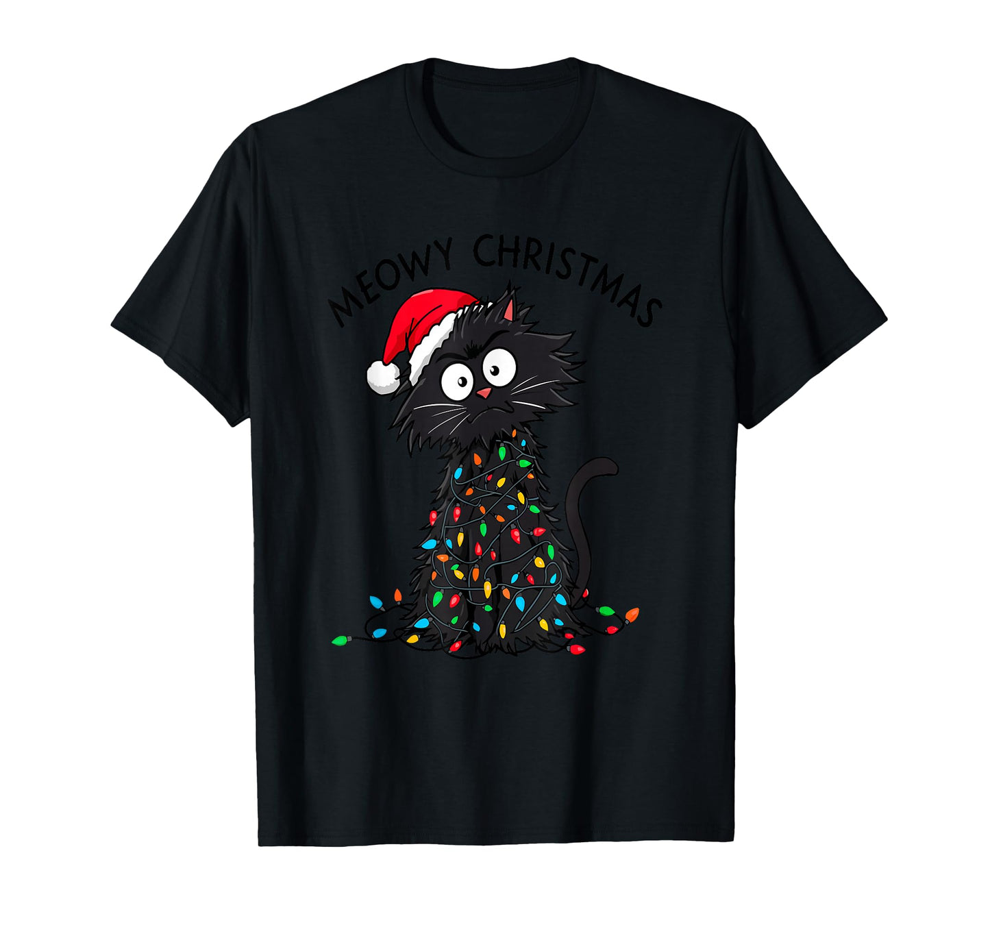 Meowy Christmas - Merry Fluffmas - Cats Christmas T-Shirt