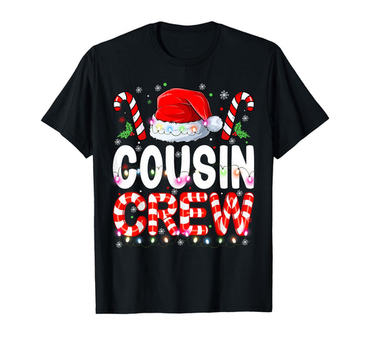 Cousin Crew Christmas Candy Cane Santa Kid Boy Girl Xmas Pjs T-Shirt