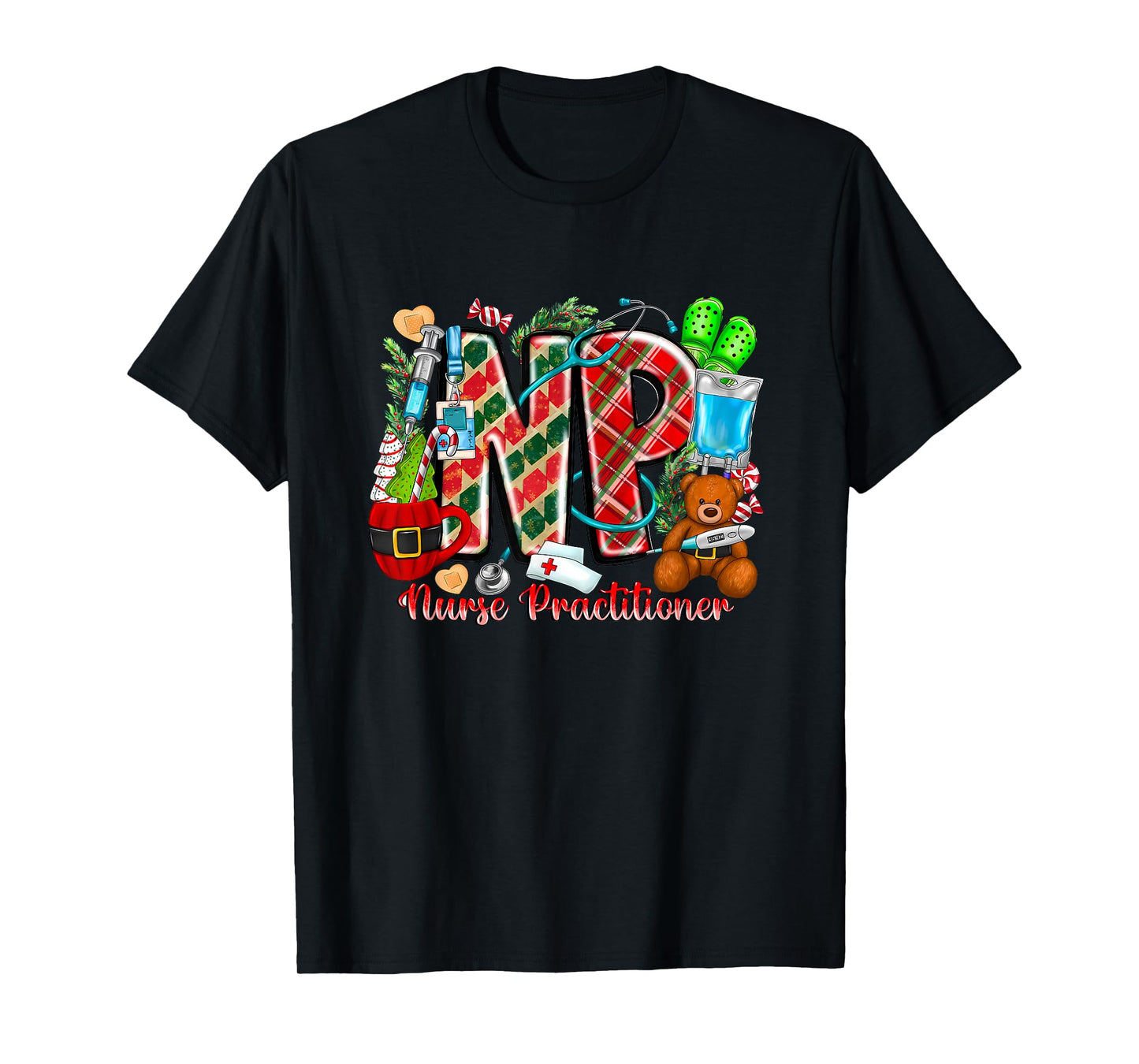 Funny Shirt Christmas Np Nurse Practitioner T-Shirt