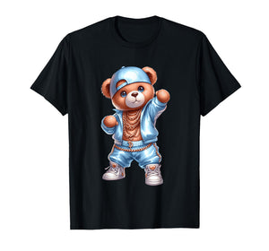Cute Teddy Bear B-Boy Hip Hop Style T-Shirt