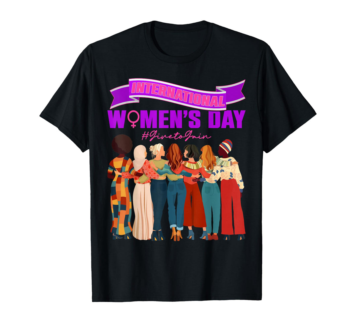 International Women's Day 2026 IWD26 Give to Gain Woman Girl T-Shirt