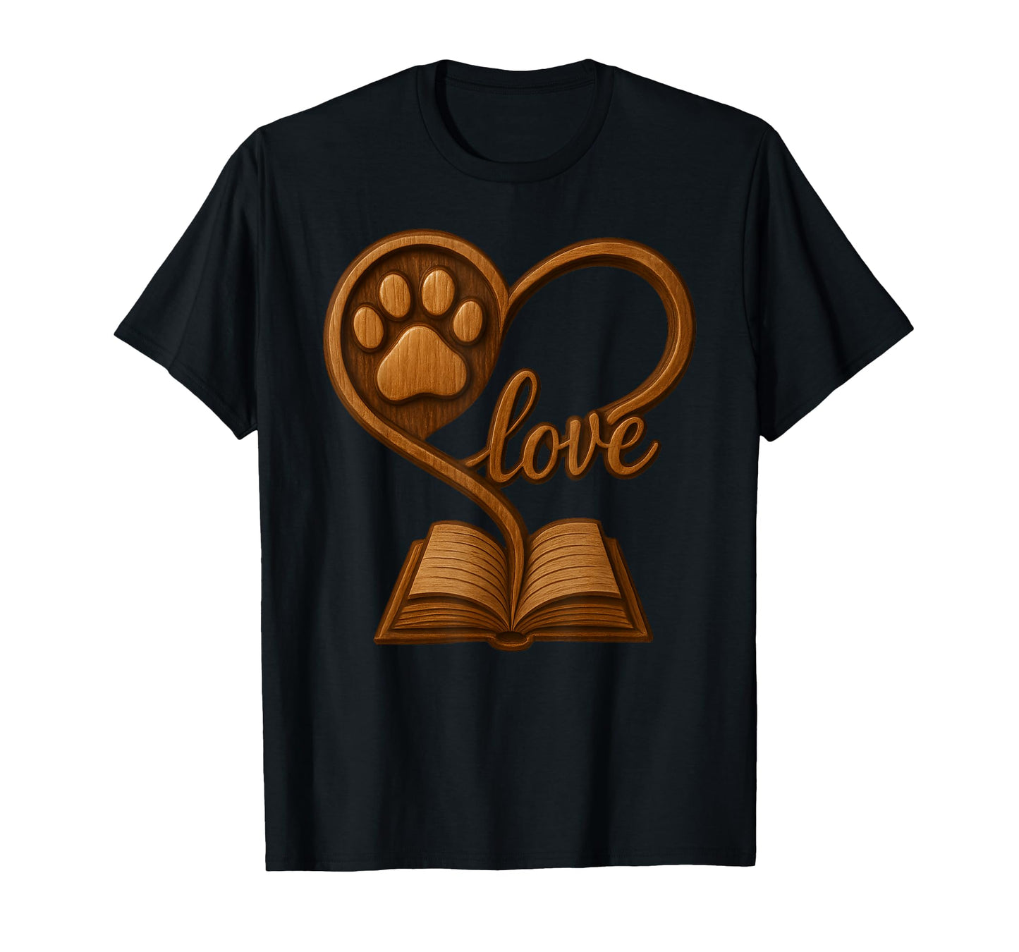 Girl Who Loves Dogs & Books Heart Dog Lover Reader Reeding T-Shirt