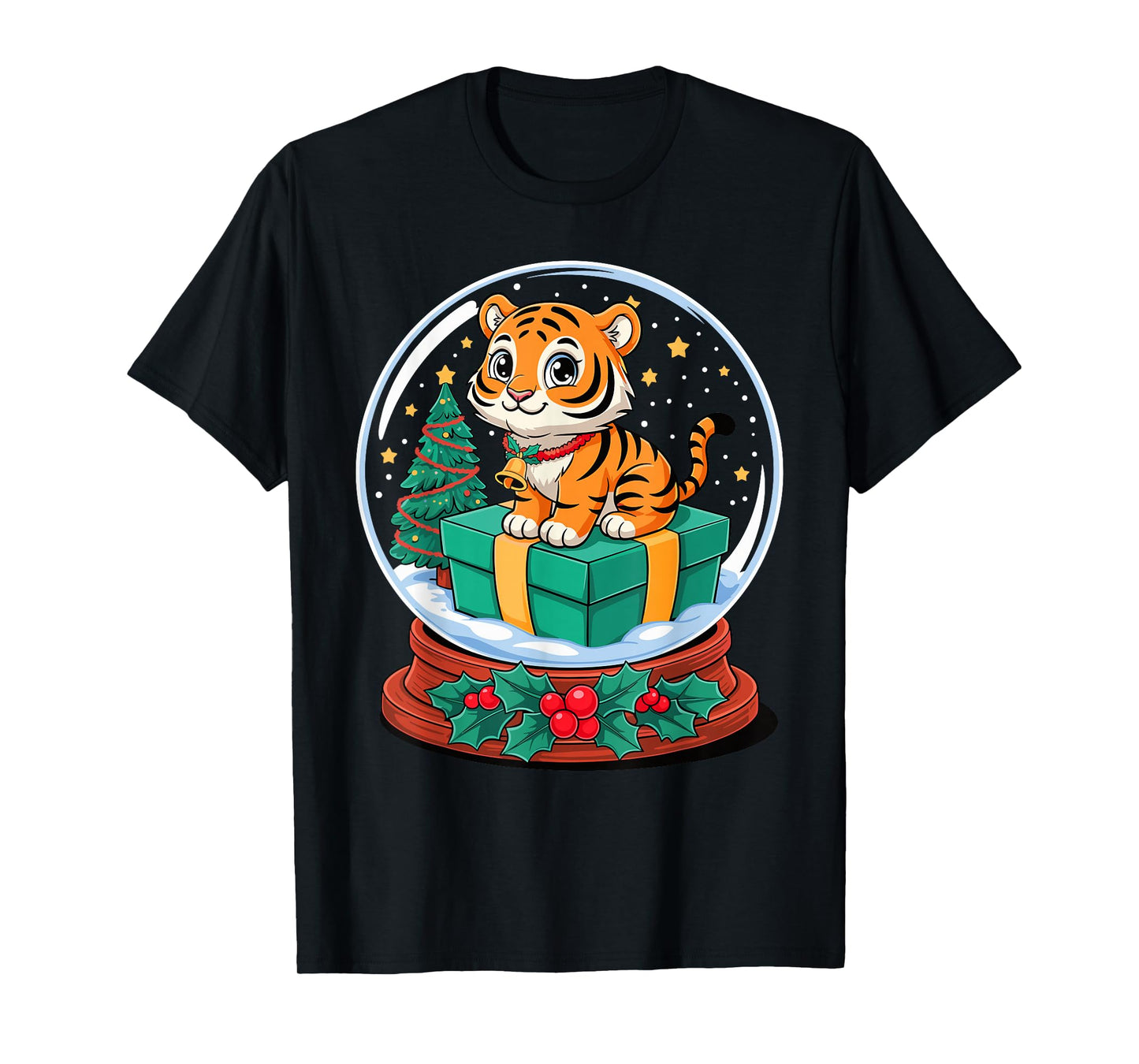 Christmas Snow Globe Tiger X-Mas Tigers T-Shirt