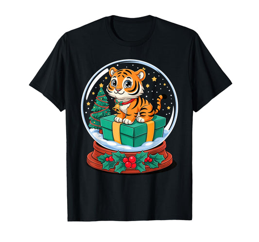 Christmas Snow Globe Tiger X-Mas Tigers T-Shirt