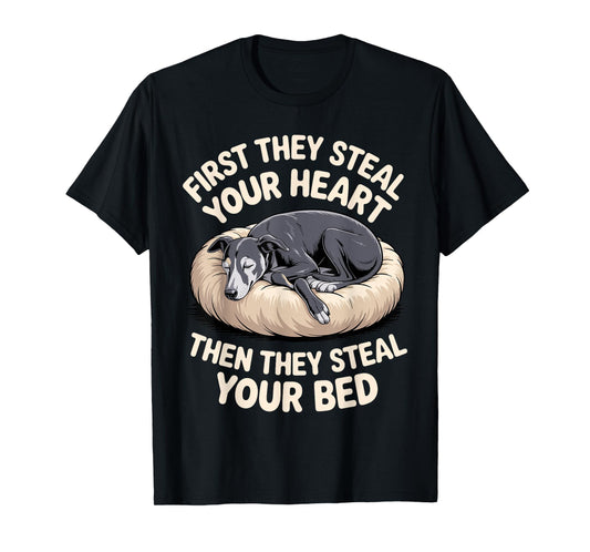 Funny Greyhound Art for Men Women Kids Puppy Greyhound Lover T-Shirt