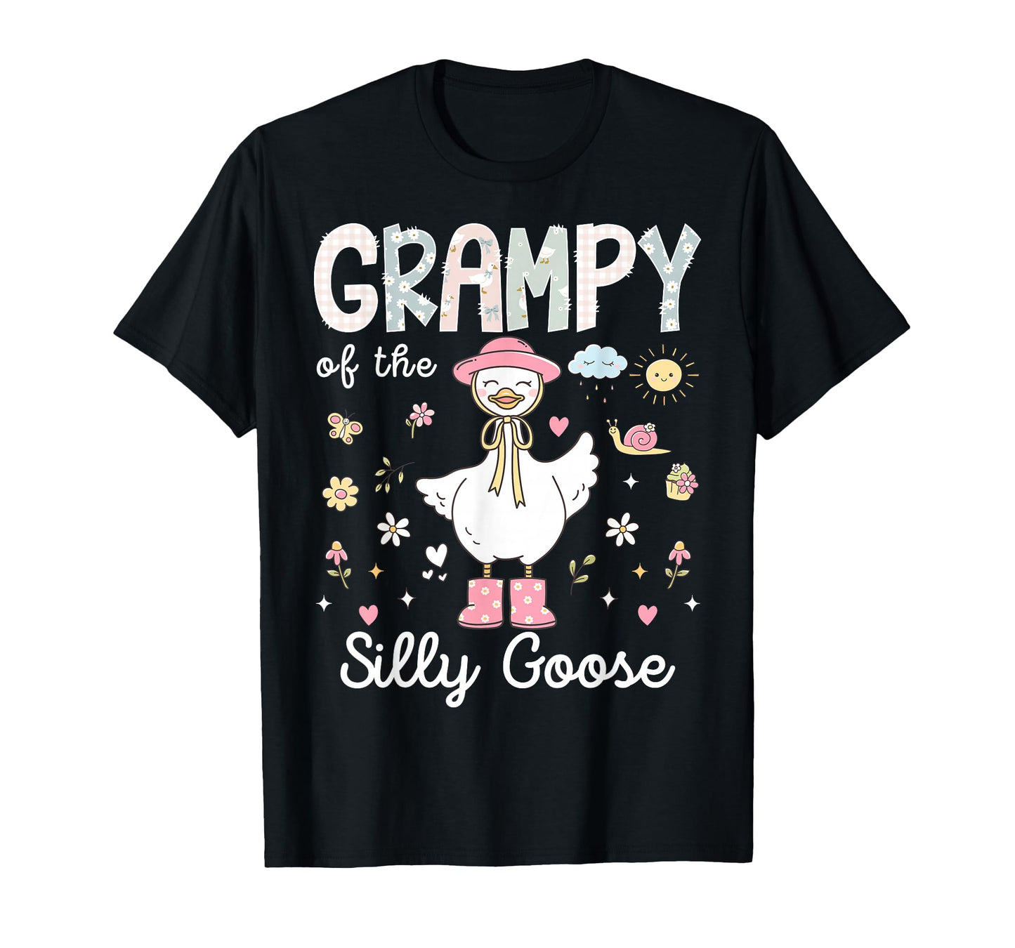 Grampy of The Silly Goose 1st Birthday Girl Family Matching T-Shirt